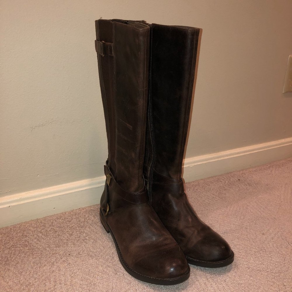 ABEO BIO Yarrow Neutral Brown Boots 9.5 like-new